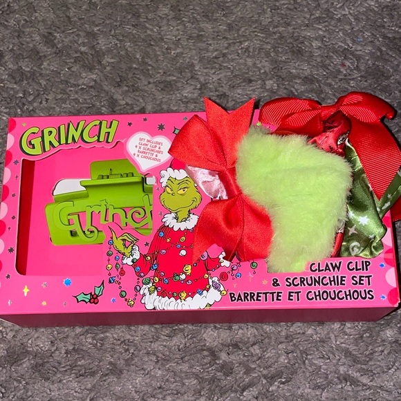 GRINCH Hair Claw Clip & Scrunchie Set 5 pieces Gift Set Hair Accessories NEW - Picture 5 of 10